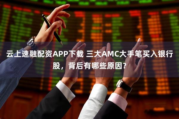 云上速融配资APP下载 三大AMC大手笔买入银行股，背后有哪些原因？